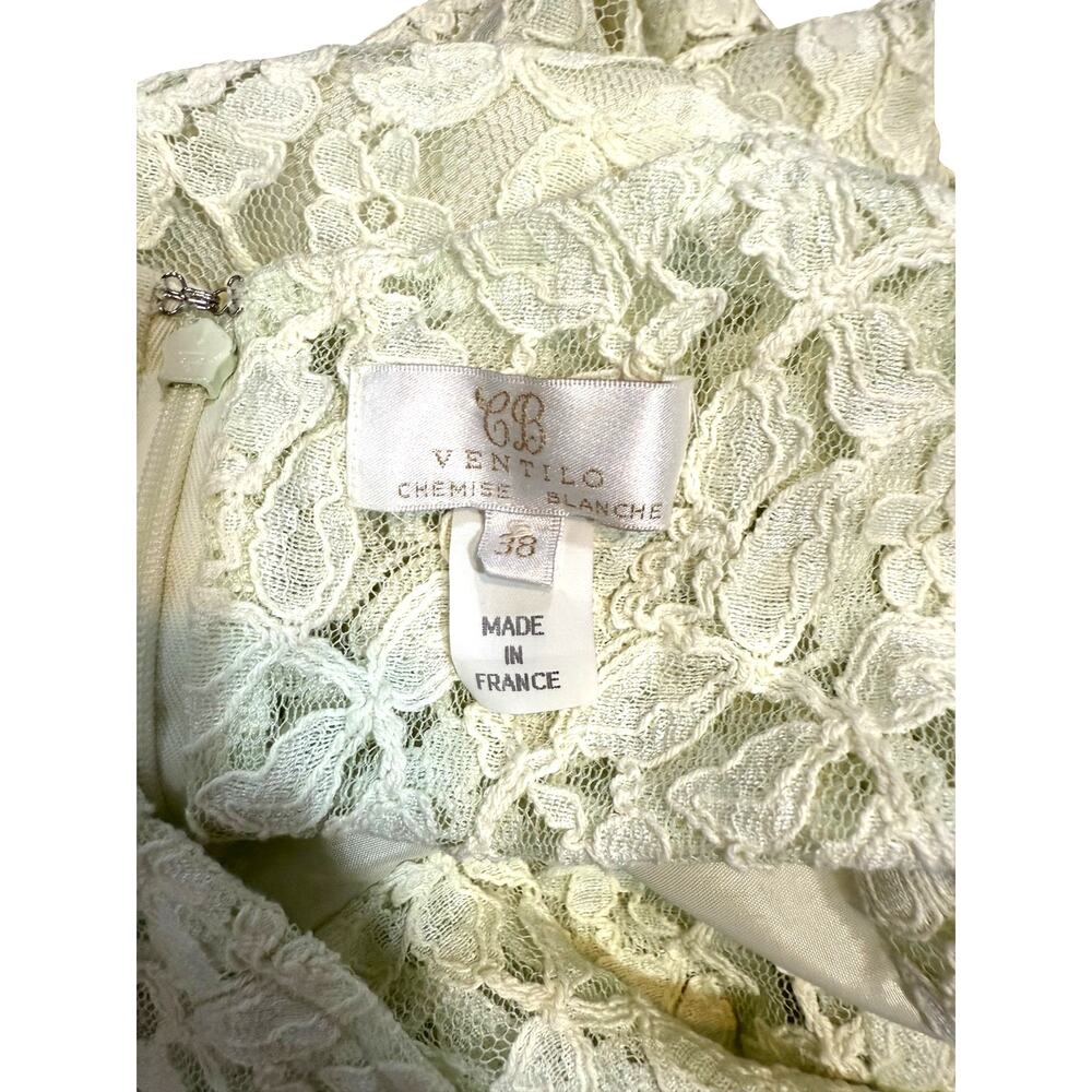 Ventilo Chemise Blanche Lace Maxi Dress Vintage Womens Sz 38 Made in France - Picture 4 of 5